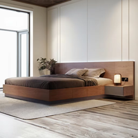Lit Tatami en MDF au design moderne avec tiroirs, ensemble de chambre à coucher King Size, lit double en bois simple