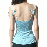 Débardeur Camisole Imprimé Personnalisé avec Bordure en Dentelle pour Femme – Doux, Respirant, Idéal pour Superposer, T-shirt d'Été Sans Manches à Motif Floral