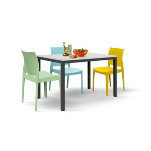 Mesa Consola Marcello con Superficie de Melamina Gris Cemento y Base de Metal para Uso en Interiores - Product Image 3