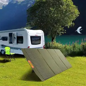 Painel solar portátil dobrável e durável, 200w ip68 à prova d'água para aventuras ao ar livre painel solar dobrável