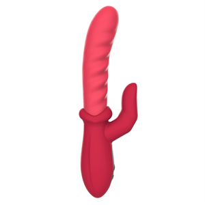 Donne perline rotanti massaggiatore riscaldamento spinta Dildo <span class=keywords><strong>G</strong></span> punto clitoride aspirazione figa stimolare bacchetta telescopico coniglio vibratore - Product Image 2