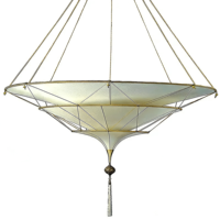 Lustre en métal de style exotique d'Asie du Sud-Est avec LED, taille moyenne, pour chambre à coucher, salon, hôtel, bureau