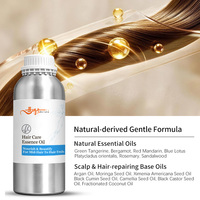 Aceite Esencial para el Cuidado del Cabello, Mezcla de Aceites Esenciales 100% Naturales para Reparación del Cabello Dañado, Tratamiento con Aceite de Argán