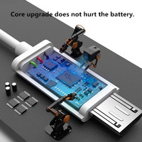 Kabel Data USB mikro 2A 0.3M, untuk perangkat Android V8 kabel pengisi daya ponsel efisiensi tinggi untuk mesin printer Android