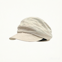 Gorra octogonal fina y transpirable con diseño apilado, versátil, que estiliza el rostro, estilo pintor artístico