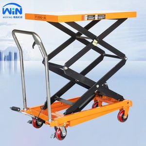 手動油圧シザーリフトテーブル-モバイルエレベーターコンパクトリフターシンプル小型プッシュプラットフォームカート - Product Image 5