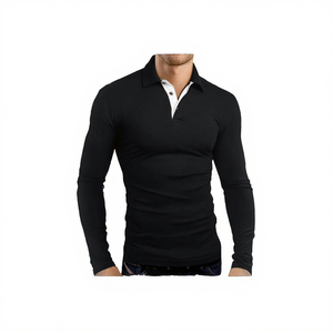 เสื้อเชิ้ตแขนยาวผ้าฝ้ายไม่ทอระบายอากาศได้ดีสำหรับผู้ชาย ขายส่ง พร้อมปักโลโก้ - Product Image 3