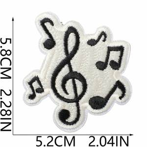 New Iron on Embroidered Artistic Musical-<b>Note</b> Patch for Clothing Bags Pants-Versatile DIY Embellishment - Product Image 5