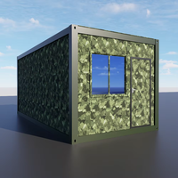 Boutiques préfabriquées mobiles en kit, garage, entrepôt pour voitures, maison modulaire en conteneur avec porte enroulable à automatisation manuelle
