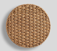 Tapis de table rond en jonc de mer écologique, accessoires de table faits à la main et décoration d'intérieur