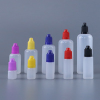 Flacons compte-gouttes en LDPE de 3 ml, 5 ml, 10 ml, 15 ml, 20 ml, 30 ml, 50 ml, 60 ml, 100 ml, 120 ml, flacons en plastique compressibles vides pour gouttes oculaires et huiles essentielles
