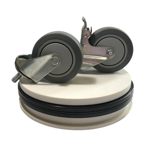 SQ Castor 4 5 Zoll grau weiche Trolley-Räder Silent TPR Hollow <span class=keywords><strong>Kingpin</strong></span> Bolt Hole Lenk rollen für Einkaufs wagen - Product Image 5