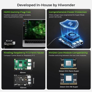 Placa Portadora Mini Hiwonder para Jetson Orin Nano/NX, Tamaño Ultracompacto, para Drones ROS2 y Robots de Escritorio - Product Image 2