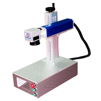 Machine de marquage laser à fibre pour bijoux en cuivre/aluminium/acier inoxydable - Haute précision 0,001 mm, refroidissement par air, CNC avec contrôle EZCAD