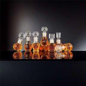 Luxury <strong>Mini</strong> Empty 50ml 100ml Decanter Vodka Glass Liquor Wine Spirit <strong>Bottle</strong> with Lid for Brandy Whisky - Product Image 1