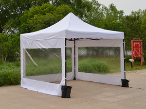 Tente pliante d'extérieur <span class=keywords><strong>3m</strong></span> x <span class=keywords><strong>3m</strong></span> avec auvent, toile transparente, porte zippée, abri solaire, couverture Oxford monocouche pour mariage, <span class=keywords><strong>baie</strong></span> de 5m - Product Image 6