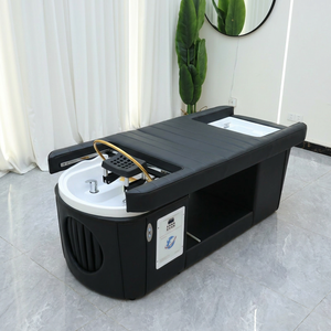 Lit de shampooing électrique multifonctionnel moderne à circulation d'eau avec revêtement en cuir PU pour hôtels et salles de bain - Product Image 4