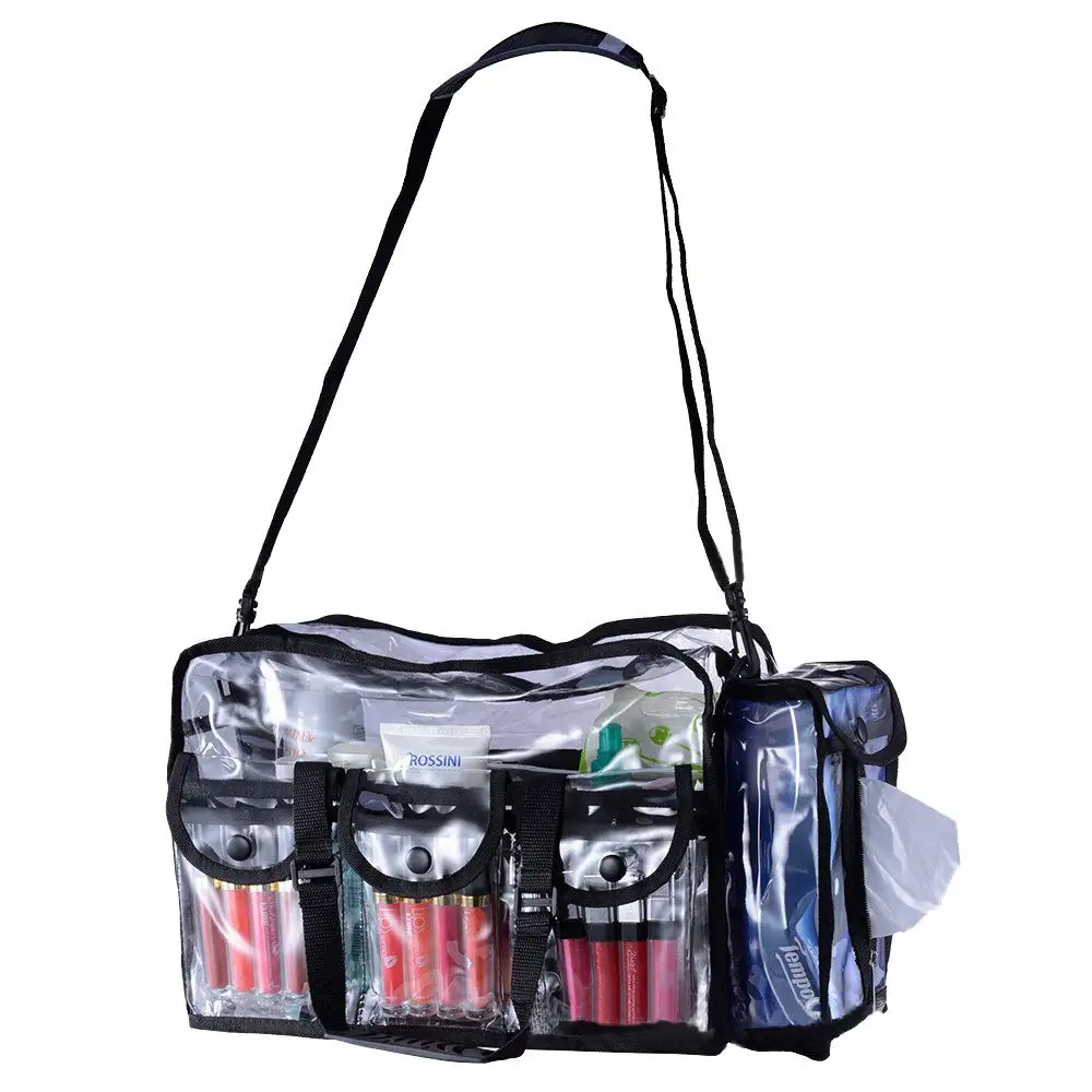 Medium Clear Pvc Makeup Artist Set Bag Transparent Cosmetic Storage Bag Travel Make Up Kits Organizer Mua Bag