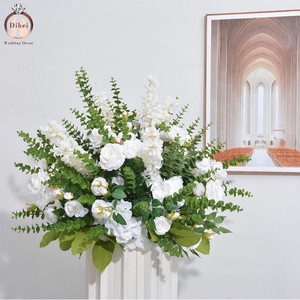 Hoa trang trí, vòng hoa nhà máy số lượng lớn lụa Teal trang trí bảng trung tâm mảnh Hoa chủ đám cưới màu cam và màu hồng hoa - Product Image 1