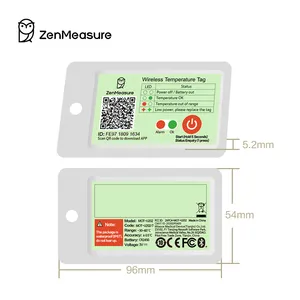 צג אלקטרוני בלוטות' ZenMeasure T-Tag לבטיחות מזון ורשת קרה רפואית ODM להתאמה אישית