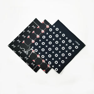 Pañuelos de Algodón con Diseño Personalizado de Fábrica, Pañuelos Cuadrados con Estampado Digital de Moda Hip-hop - Product Image 1