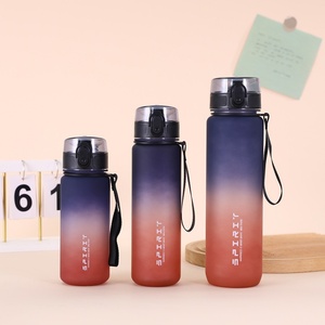 ขวดน้ำกีฬา Lingka ขายส่งราคาพิเศษ ขนาด 500 มล. 650 มล. 1000 มล. พลาสติกใส ปลอดสาร BPA ฝาปิดวัสดุ PC รับสกรีนโลโก้ ผิวด้าน - Product Image 1