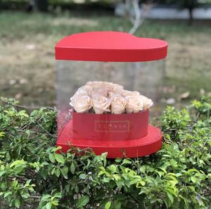 Hộp quà tặng hình trái tim gấp được ngày Valentine chất lượng cao, số lượng đặt hàng tối thiểu thấp, có cửa sổ PVC trong suốt, sẵn hàng - Product Image 5