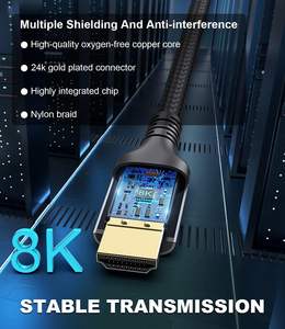 OEM 8K Ultra HD 8K 60Hz 1M 1,5 m 2m 3M <span class=keywords><strong>5M</strong></span> Alta velocidad 48gbps 8K <span class=keywords><strong>HDMI</strong></span> 2,1 Cable para Hdtv - Product Image 5