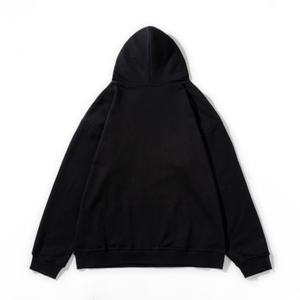 Sudadera con capucha de invierno 100% algodón para hombre, personalizada al por mayor, con letras góticas europeas y americanas, con pedrería, holgada e informal. - Product Image 2