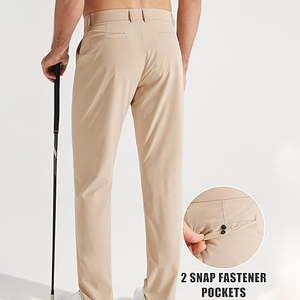 Pantalones Chinos Tradicionales de Moda, Estilo Informal, Ajuste Relajado, Frescos, Tipo Golf, Elásticos, Ligeros, Estampados, Cómodos, Rectos y a Medida - Product Image 3