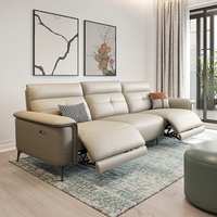 Elektrisches Smart-Möbelstück Multifunktionales Leder-Relaxsofa Modernes Design Ausziehbar Einzelner Liegesessel Wohnzimmer