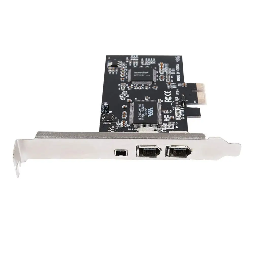 PCIE-Tarjeta FireWire para servidor de escritorio, 32/64 bits, IEEE 1394A FireWire de 400-6 Pines, puertos X3 y Puerto X1 de 4 pines