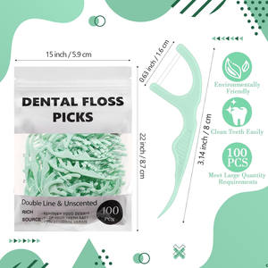 Pics de <span class=keywords><strong>fil</strong></span> <span class=keywords><strong>dentaire</strong></span> à <span class=keywords><strong>manche</strong></span> de grande taille <span class=keywords><strong>avec</strong></span> gomme à saveur de menthe Propre et massage Pics de <span class=keywords><strong>fil</strong></span> d'haleine fraîche pour la santé - Product Image 3