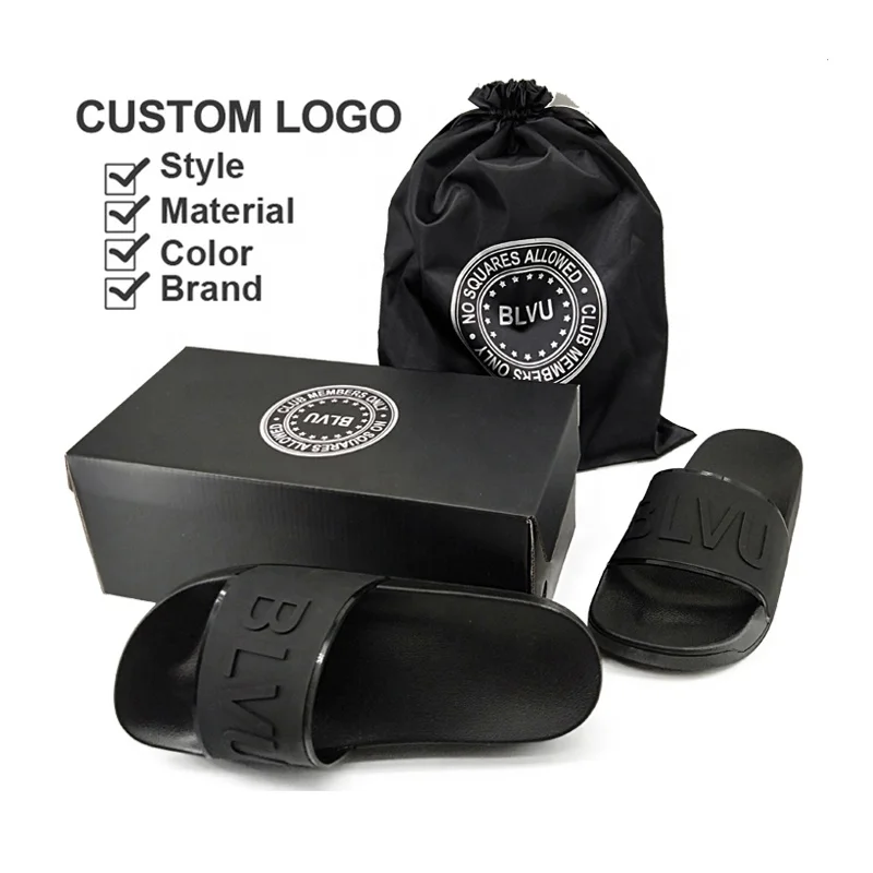 Sandal Selop Kolam Renang Kustom dengan Logo Pantai Luar Ruangan Pria Wanita Musim Panas EVA Masculino Chinelos/Sandal Sandal Flip Flop Slide