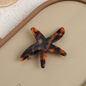 Al por mayor Pinzas y pasadores para el pelo de acetato, acrílico y con diseño de estrella de mar, estrella de primavera y leopardo, estilo dulce para mujer - Product Image 6