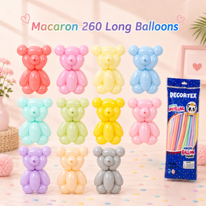 <span class=keywords><strong>Palloncini</strong></span> Macaron 260 Lucidi Spessi Lunghi a Forma di Striscia per Compleanni Matrimoni San Valentino Eventi - Product Image 2