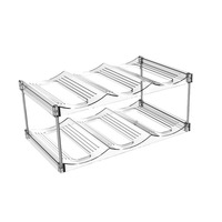 Support à Gobelets Détachable en Plastique Transparent, Porte-Bouteilles Empilable, Type Autoportant, Rangement Minimaliste Moderne