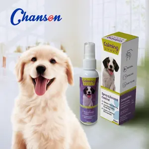 Usine Chanson Logo personnalisé marque privée 60 ml spray apaisant pour chien de réduction du bruit des animaux de compagnie pour chat