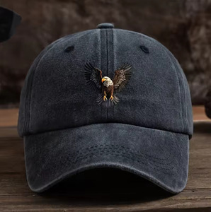 Chapeau Bob Sportif en Jean 5 Panneaux Brodé à la Main Unisexe Décontracté Protection Solaire Extérieur Respirant Polyester/Coton Métal - Product Image 3