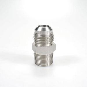 Adaptador de Tubo Hidráulico Macho JIC NPT de Acero Inoxidable de 37 Grados - Product Image 1