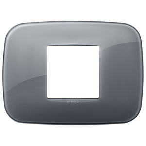 แผ่นกลางทรงกลม vimar สะท้อนรมควันสีเทาความยาว12.2ซม. 9ซม. กว้าง0.9ซม. สูง - Product Image 1