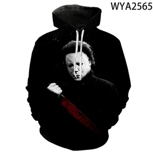 2023 autunno Halloween Horror <span class=keywords><strong>Michael</strong></span> <span class=keywords><strong>Myers</strong></span> stampa 3D uomo donna bambini felpe con cappuccio Harajuku Streetwear felpe con cappuccio Pullover - Product Image 2