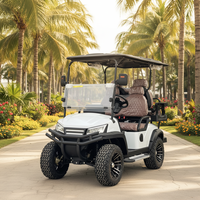 Voiturette de golf électrique personnalisable 5KW AC, 4 places, batterie lithium 48V, châssis métallique, pour terrains de golf et villas de vacances