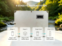 Purificateur d'eau RO portable électrique 200G sans installation pour l'extérieur avec filtration 4/5 étapes