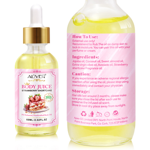 Huile de jus de gâteau aux fraises ALIVER 60 ml, marque privée, 100 % naturelle, biologique, hydratante <span class=keywords><strong>pour</strong></span> <span class=keywords><strong>le</strong></span> <span class=keywords><strong>corps</strong></span>, <span class=keywords><strong>pour</strong></span> peaux <span class=keywords><strong>sèches</strong></span> - Product Image 2