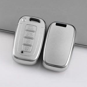 Funda de llavero de TPU de arena movediza plateada para <span class=keywords><strong>Hyundai</strong></span> Elantra Sonata Kia Forte Optima Spectra Protector accesorios de funda de llave de coche - Product Image 4