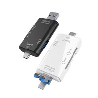 Station d'accueil multifonctionnelle avec lecteur de carte Type-C externe pour ordinateur portable, téléphone, tablette, adaptateur OTG TF/SD et clé USB