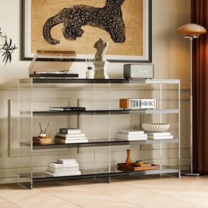 Estantería multifuncional de estilo moderno, estante de almacenamiento acrílico para librería de exhibición con marco elegante - Product Image 1