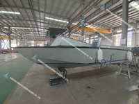 Bateau plat en aluminium, bateau de mer/bateau en alliage/bateau rapide