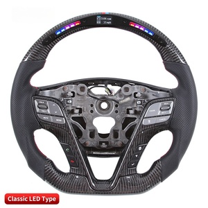 Volante Deportivo de Fibra de Carbono Real con Control LED de Velocidad, Popular en Ventas, para Hyundai Santa Fe - Product Image 1